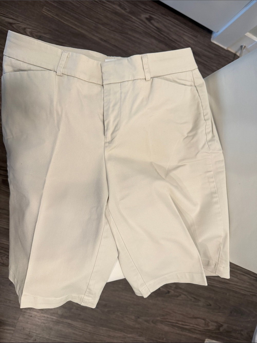 Dockers Cream Women's Tailored Bermuda Shorts